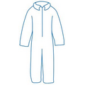 PC120 White Protective Coveralls with Zipper Front (Medium)